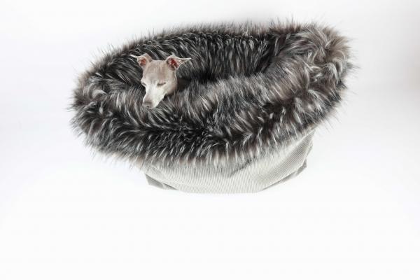 Kuschelhöhle FiouStar Royal Cord Grey deluxe